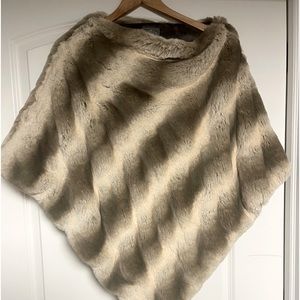 Faux fur Poncho